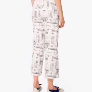 Tory Burch nautical print wide leg pant